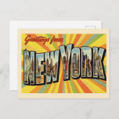 ニューヨークからの挨拶ヴィンテージ ポストカード (正面/裏面)
