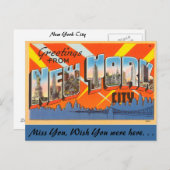 ニューヨークからの挨拶 ポストカード (正面/裏面)