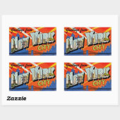 ニューヨークからの挨拶 長方形シール (シート)