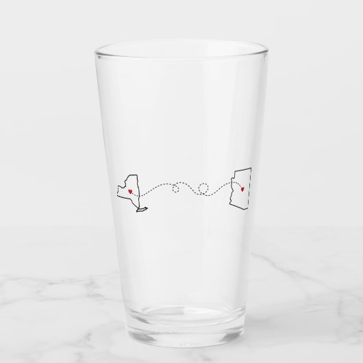 ニューヨークからアリゾナへ – ハート2ハート タンブラーグラス (正面)