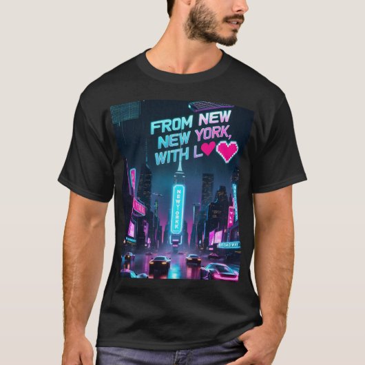 ニューヨークから,愛と – アーバンスタイル Tシャツ (正面)