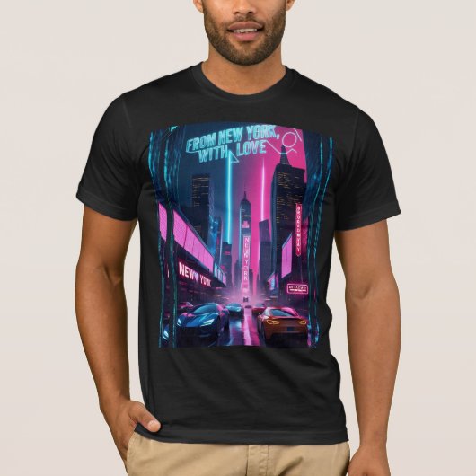 ニューヨークから、愛と – NYCはっきりしたプライド Tシャツ (正面)