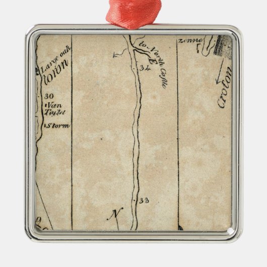 ニューヨークからPoughkeepsie 9への メタルオーナメント (正面)