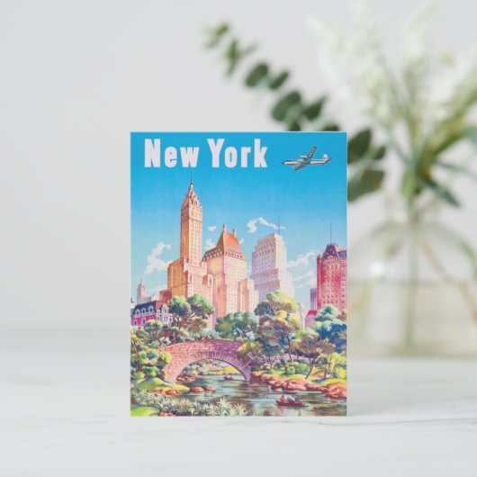 ニューヨークが復元したアメリカのヴィンテージのポスター ポストカード (スタンド正面)