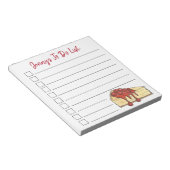 ニューヨークさくらんぼパーソナライズされたチーズケーキ一覧 ノートパッド (アングル)