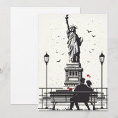 ニューヨークでロマンチックな一日: リバティーでの愛 シーズンカード (正面/裏面)