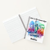 ニューヨークで有名なランドマークが上映される ノートブック (内部)