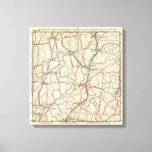 ニューヨークとコネチカットの自転車道路12 キャンバスプリント (正面)