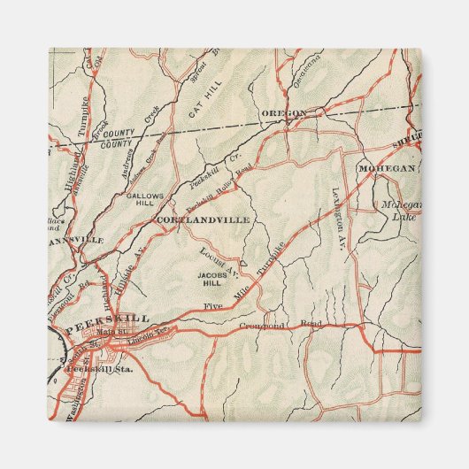 ニューヨークとコネチカットの自転車道路5 マグネット (正面)