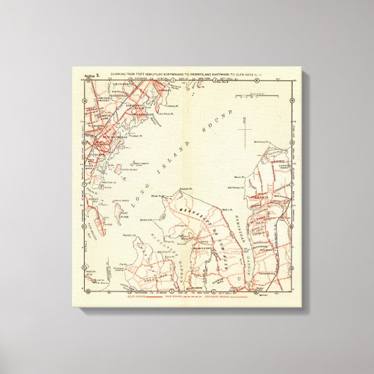 ニューヨークとコネチカットの自転車道路6 キャンバスプリント (正面)