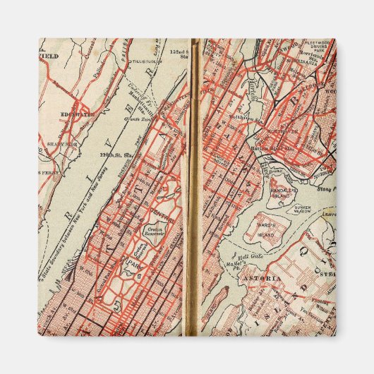 ニューヨークとコネチカットの自転車道路6 マグネット (正面)