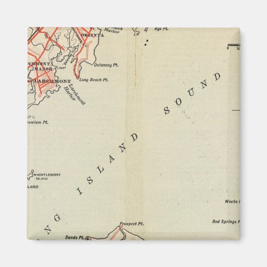 ニューヨークとコネチカットの自転車道路 マグネット (正面)