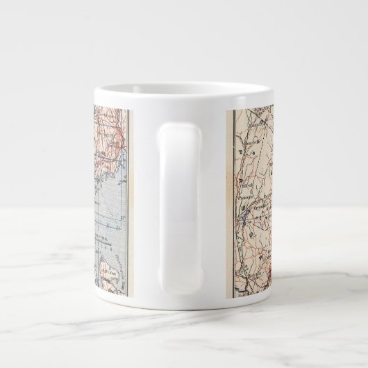 ニューヨークとコネチカットの自転車道4 2 ジャンボコーヒーマグカップ (裏面)