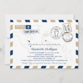 ニューヨークとニュージャージーの航空便 | ブライダルシャワー 招待状 (正面)