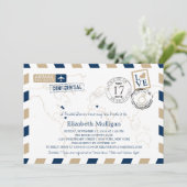 ニューヨークとニュージャージーの航空便 | ブライダルシャワー 招待状 (スタンド正面)