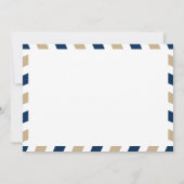 ニューヨークとニュージャージーの航空便 | ブライダルシャワー 招待状 (裏面)