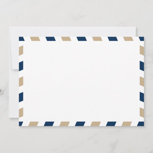 ニューヨークとニュージャージーの航空便 | ブライダルシャワー 招待状 (裏面)