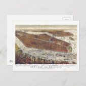 ニューヨークとブルックリンの空中眺望(1877年) ポストカード (正面/裏面)