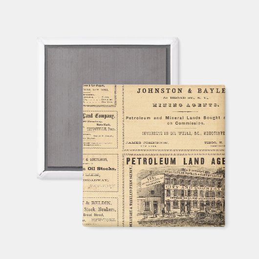 ニューヨークとペンシルベニアの油広告 マグネット (正面/裏面)