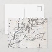 ニューヨークと周辺国の地図 ポストカード (正面/裏面)