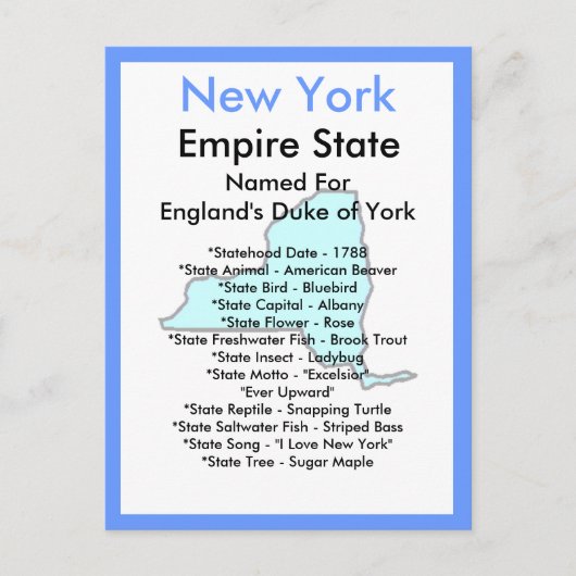 ニューヨークについて ポストカード (正面)