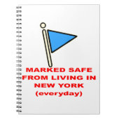 ニューヨークに住んで安全にマーク# ノートブック (正面)
