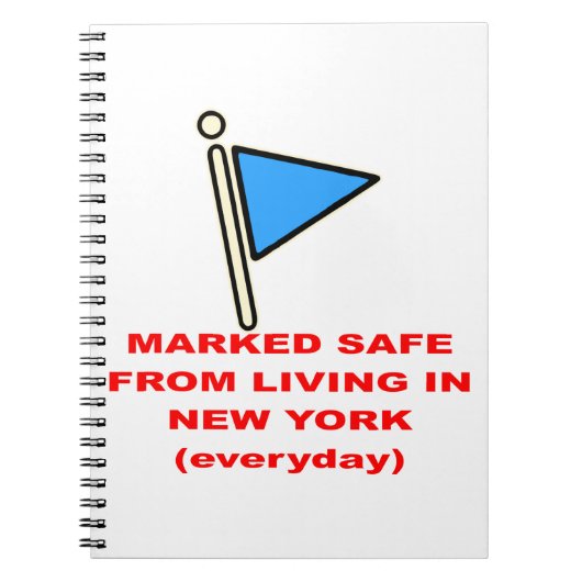 ニューヨークに住んで安全にマーク# ノートブック (正面)