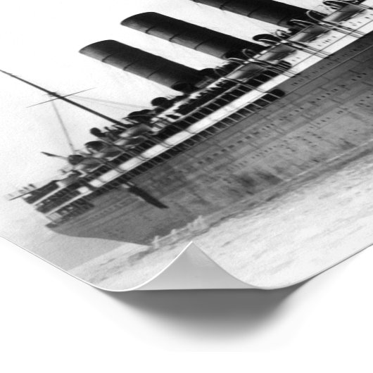 ニューヨークに到着するRMSルシタニア – 1907 ポスター (角)