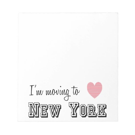 ニューヨークに引っ越す ノートパッド (正面)