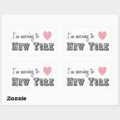 ニューヨークに引っ越す 長方形シール (シート)