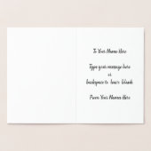 ニューヨークのお土産用グリーティングカード カスタムシルバー 箔カード (内部)