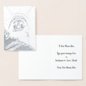 ニューヨークのお土産用グリーティングカード カスタムシルバー 箔カード (ディスプレー)