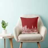 ニューヨークのはっきりしたな赤 クッション (椅子)