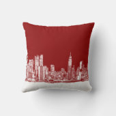 ニューヨークのはっきりしたな赤 クッション (裏面)