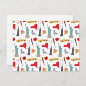 ニューヨークのアイコンのはがき ポストカード (正面/裏面)