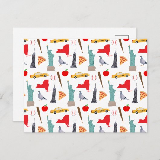 ニューヨークのアイコンのはがき ポストカード (正面/裏面)