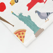 ニューヨークのアイコン フリースブランケット (角)