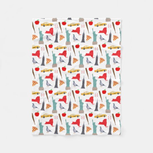 ニューヨークのアイコン フリースブランケット (正面)