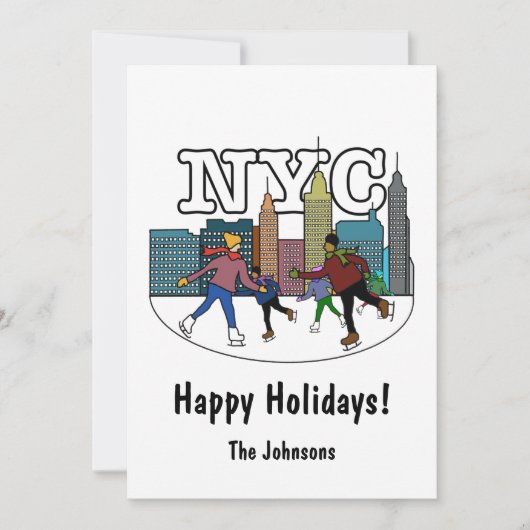 ニューヨークのアイシング・ホリデーカード シーズンカード (正面)