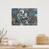 ニューヨークのアストリア・クイーンズのムラル宇宙飛行士 ポスター (キッチン)