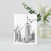 ニューヨークのアニマルアートで巨大ヤギおもしろいの攻撃 ポストカード (スタンド正面)