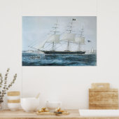 ニューヨークのアメリカンクリッパー船ナイチンゲール ポスター (キッチン)