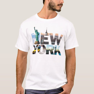 ニューヨークのアルファベットのモンタージュ Tシャツ