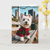 ニューヨークのウェスティー カード (黄色い花)