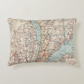 ニューヨークのウェストチェスター郡の地図 アクセントクッション (正面)