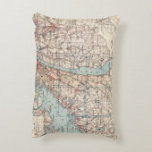 ニューヨークのウェストチェスター郡の地図 アクセントクッション (裏面(縦))
