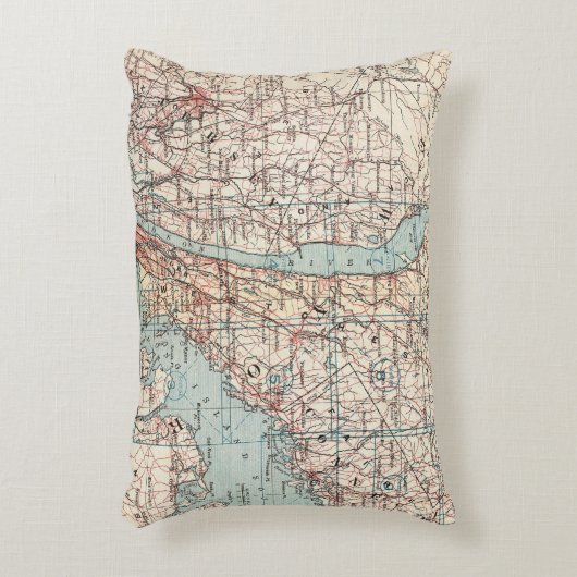 ニューヨークのウェストチェスター郡の地図 アクセントクッション (正面(垂直))