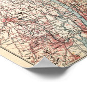 ニューヨークのウェストチェスター郡の地図 ポスター (角)