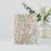 ニューヨークのウェストチェスター郡の地図 ポストカード (スタンド正面)