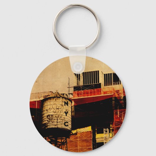 ニューヨークのウォータータワーキーチェーン キーホルダー (正面)